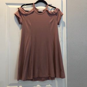 Lush cold shoulder mini dress